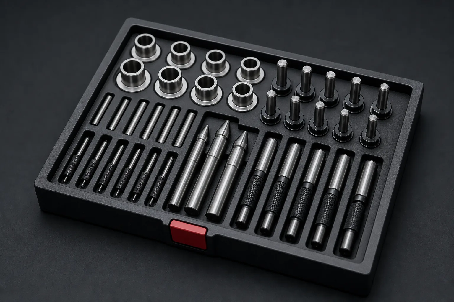 Precision locating kit with machined and fabricated components